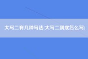 大写二有几种写法(大写二到底怎么写)