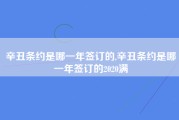 辛丑条约是哪一年签订的,辛丑条约是哪一年签订的2020满