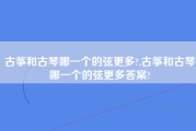 古筝和古琴哪一个的弦更多?,古筝和古琴哪一个的弦更多答案?