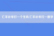 亡羊补牢打一个生肖,亡羊补牢打一数字