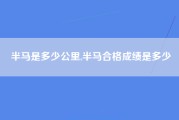 半马是多少公里,半马合格成绩是多少