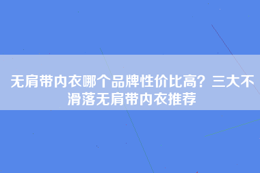 无肩带内衣哪个品牌性价比高？三大不滑落无肩带内衣推荐