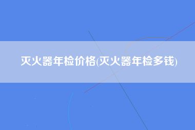 灭火器年检价格(灭火器年检多钱)