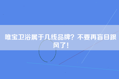 唯宝卫浴属于几线品牌？不要再盲目跟风了！