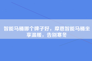 智能马桶哪个牌子好，摩恩智能马桶坐享温暖，告别寒冬